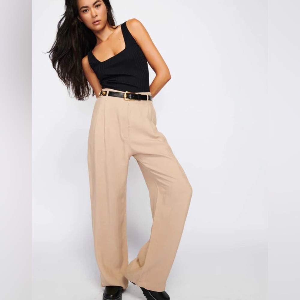 NATION LTD DEL FULL LEG TROUSER WIDE LEG LINEN BLEND medium
